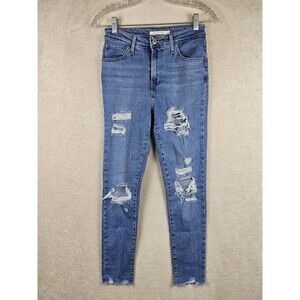 Levi's Women's 721 High Rise Skinny Distressed Denim Jeans Size 26